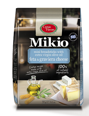 Mikio Mini Bread Sticks with Feta & Graviera 90gr