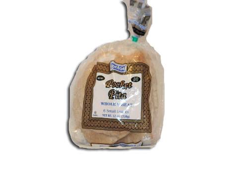 Pocket Pita Bread Whole Wheat KONTOS 12 bags/6 ...