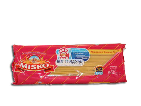 Pasta Thin Long Tube #5 Misko 500g